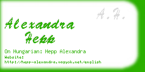 alexandra hepp business card